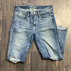AEO Super Stretch Distressed Skinny Jeans